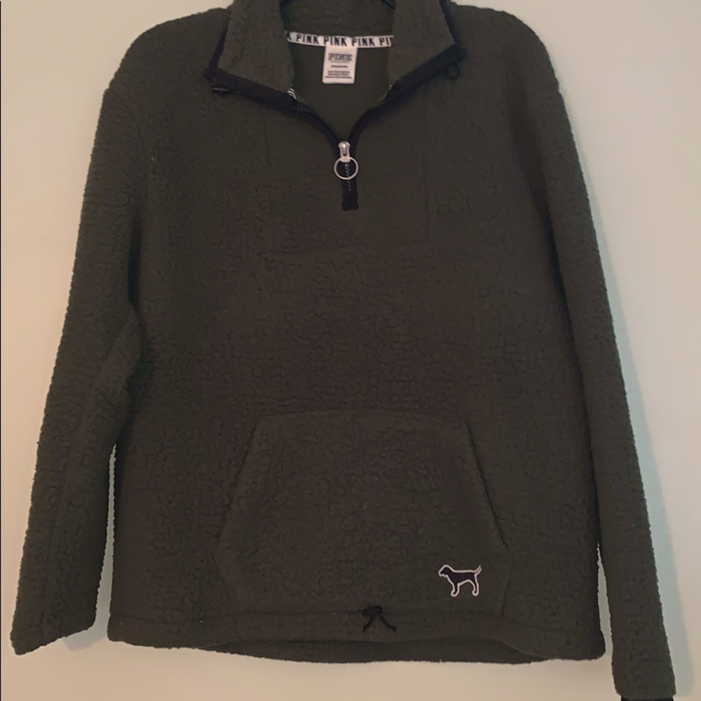 - Pink Victoria Secret Sherpa Pullover